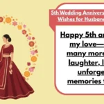 5th Wedding Anniversary Wishes For Husband