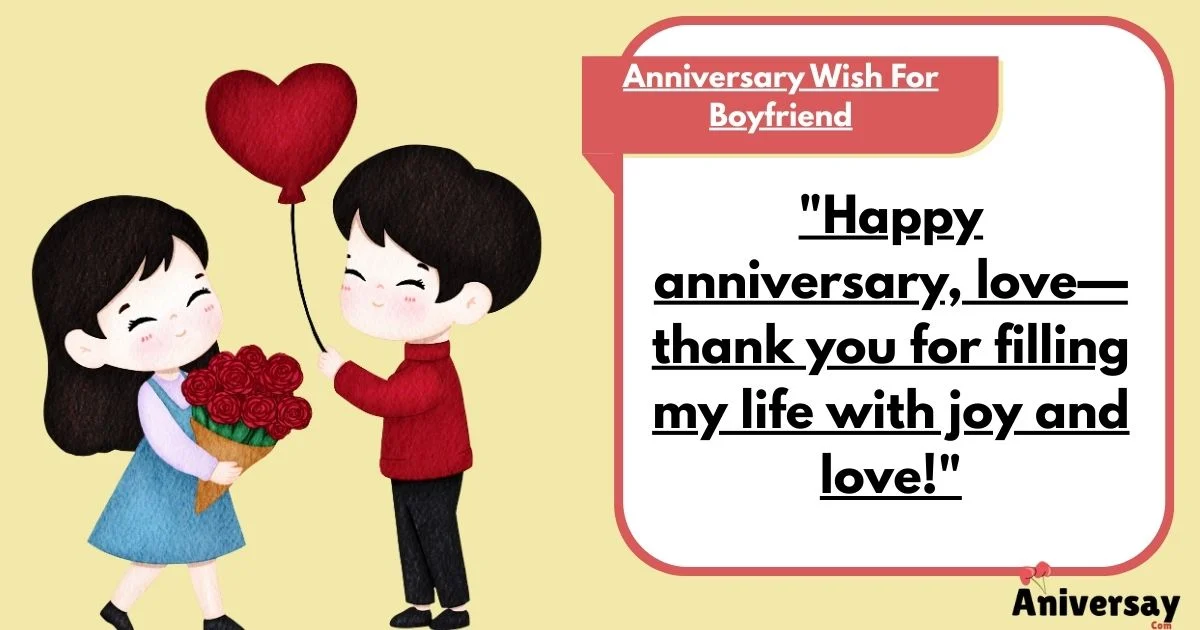 Anniversary Wish For Boyfriend