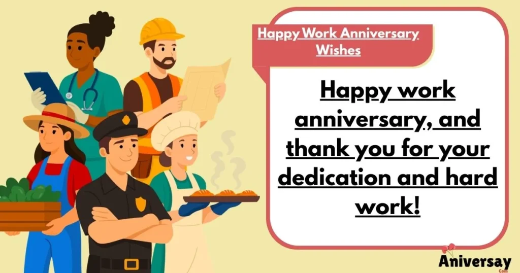 Work Anniversary Wishes