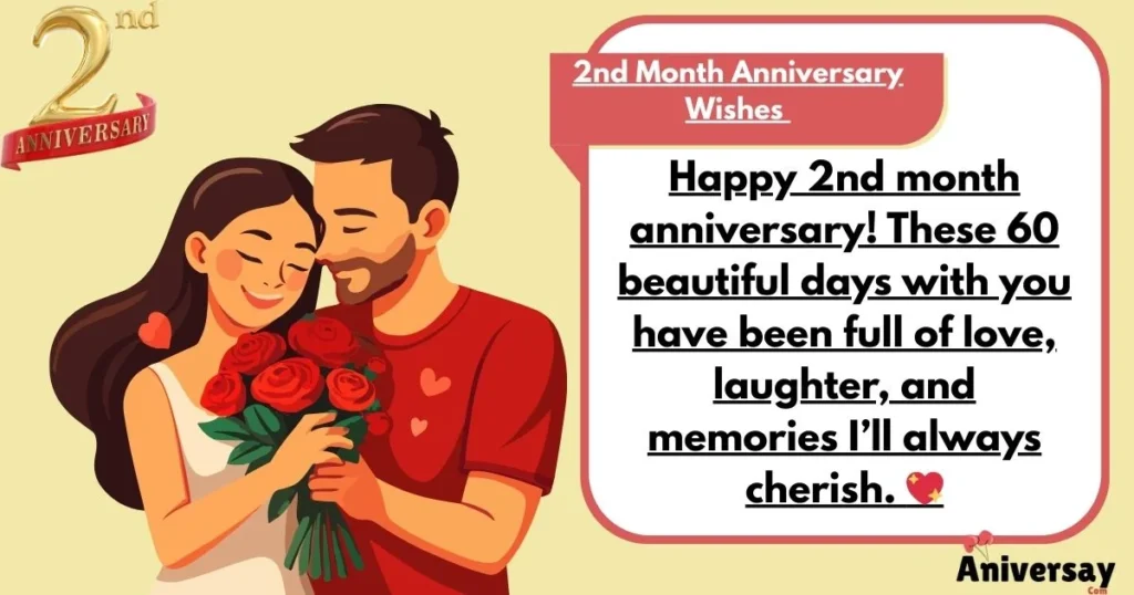 2nd Month Anniversary Wishes