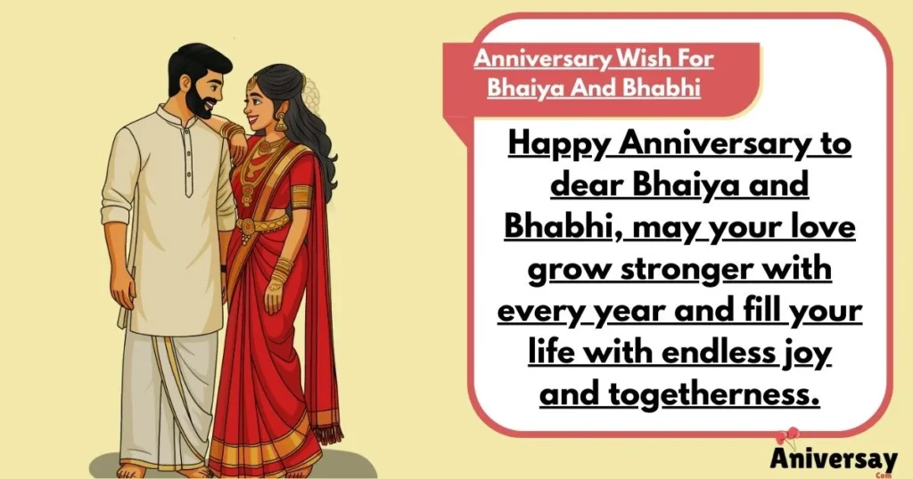 Anniversary Wish For Bhaiya And Bhabhi