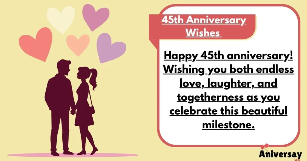 45th Anniversary Wishes
