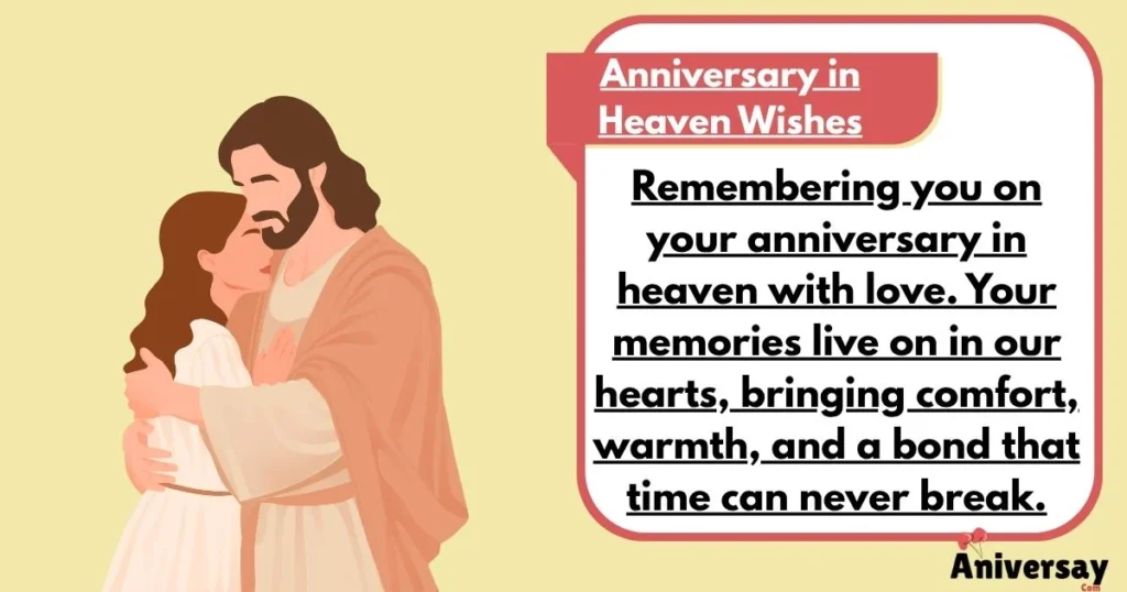 Anniversary In Heaven Wishes