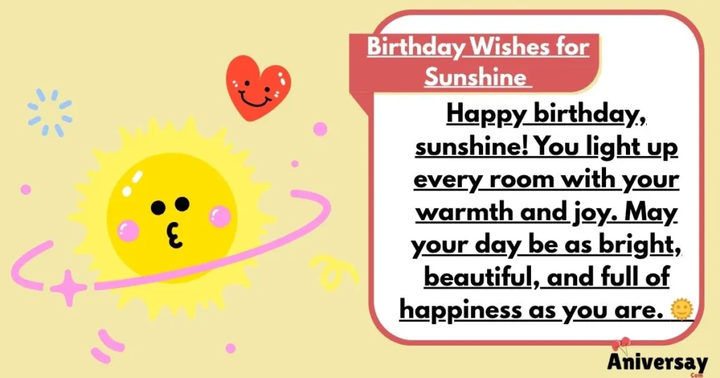 Birthday Wishes For Sunshine