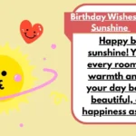 Birthday Wishes For Sunshine