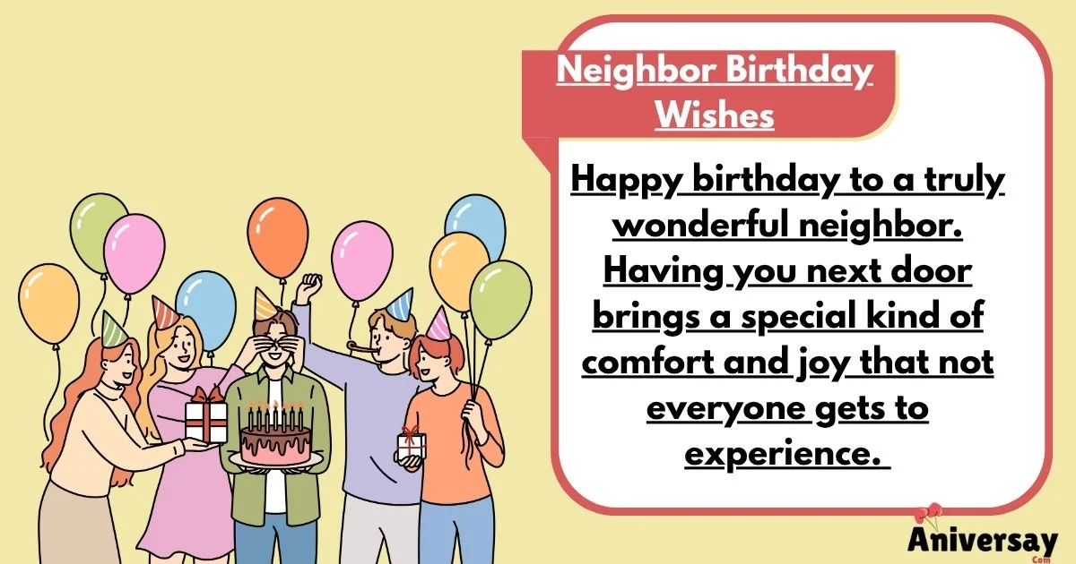 Neighbor Birthday Wishes