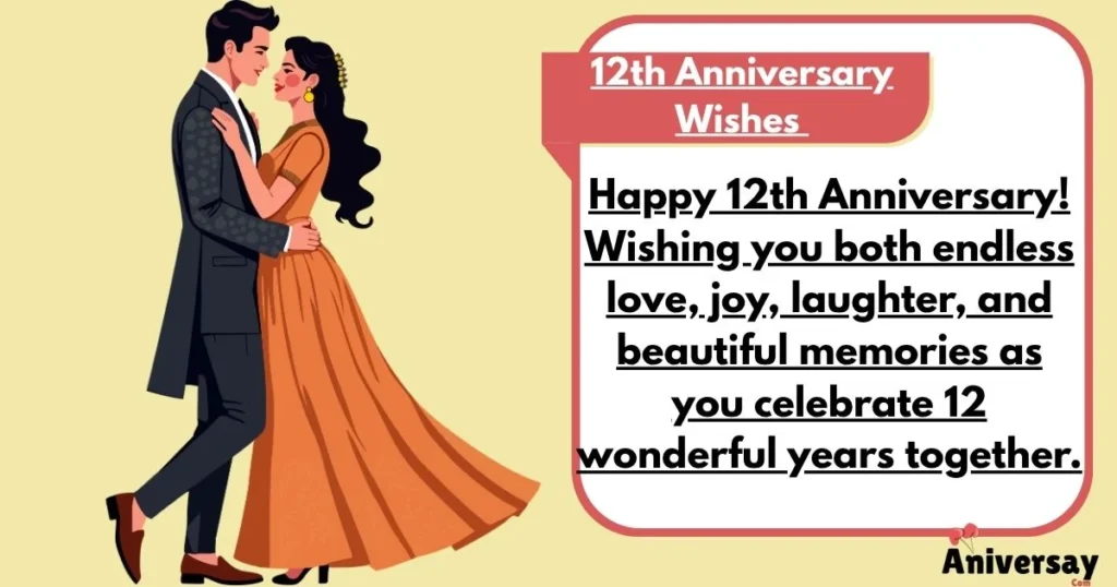 12th Anniversary Wishes