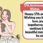17th Anniversary Wishes