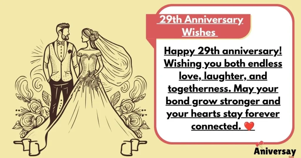 29th Anniversary Wishes