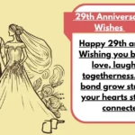 29th Anniversary Wishes
