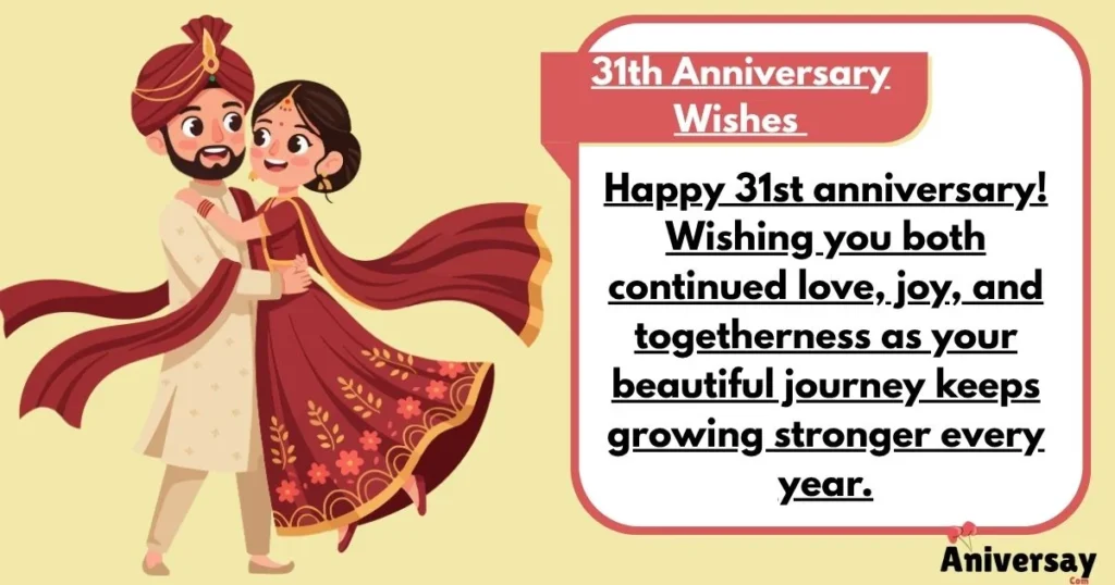 31th Anniversary Wishes