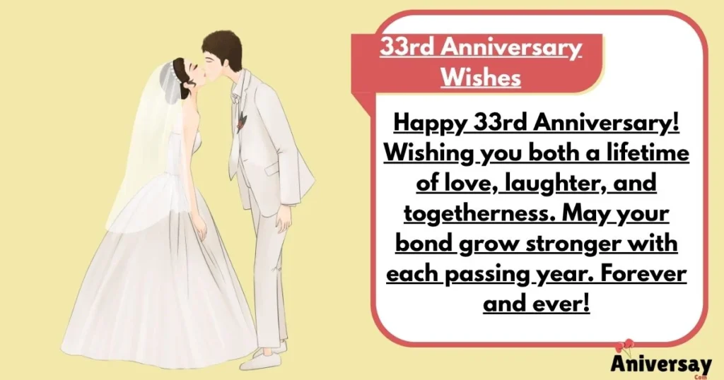 33rd Anniversary Wishes