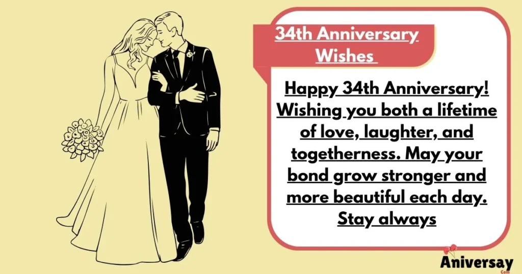 34th Anniversary Wishes