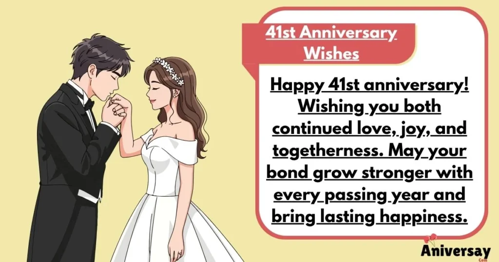 41st Anniversary Wishes