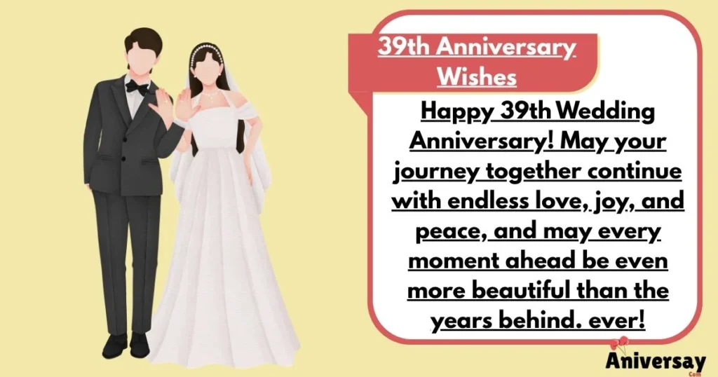39th Anniversary Wishes