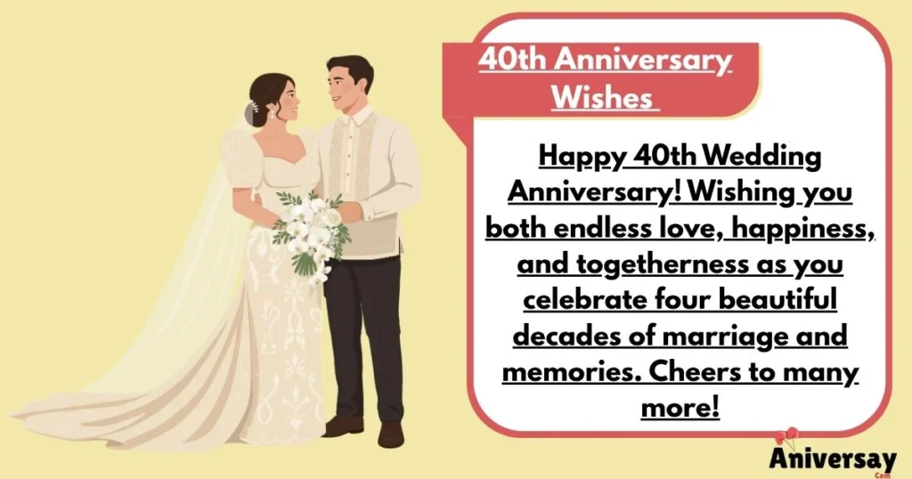 40th Anniversary Wishes
