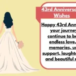 43rd Anniversary Wishes