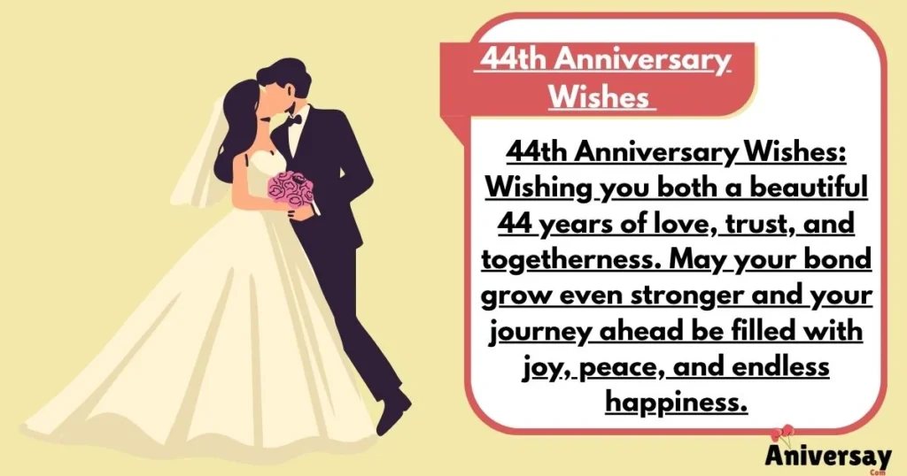 44th Anniversary Wishes