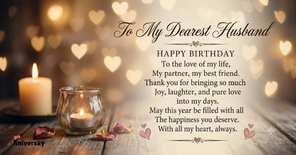 Birthday Wishes For Husband Emotional Words