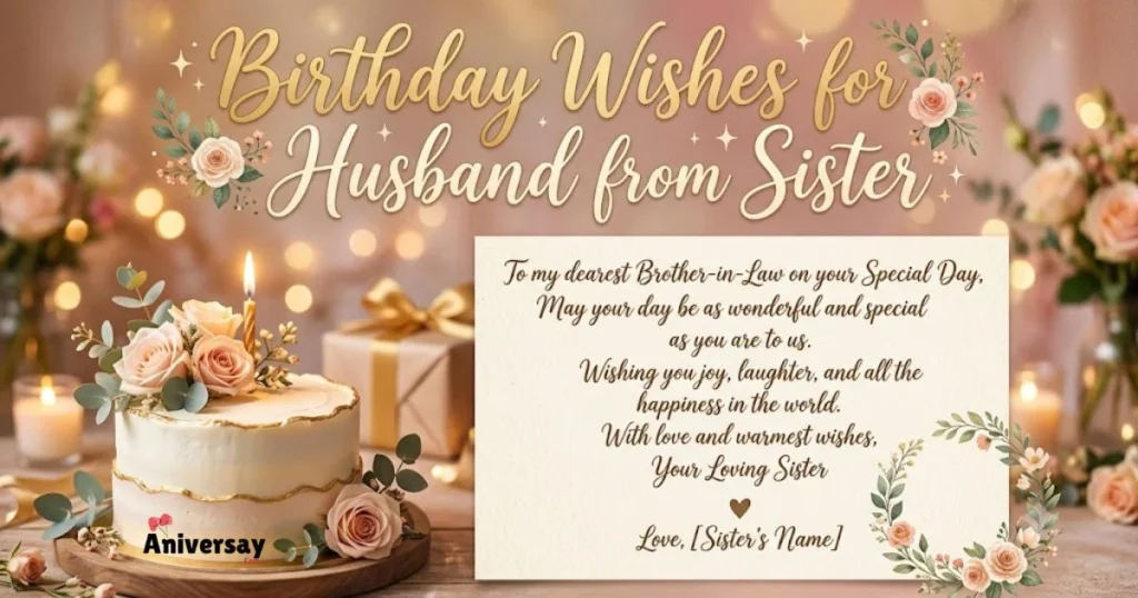 Birthday Wishes For Husband From Sister
