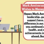 Work Anniversary Wishes To Manager